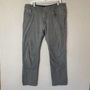 Kuhl Kanvus Pants Jeans Mens 38x34 (31) Gray Vintage Patina Dye 5114 Hiking